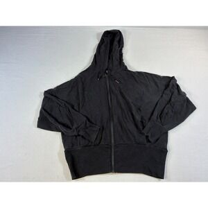 Athleta‎ Coaster Luxe Full Zip Hoodie Black Tencel Fleece Jacket Large